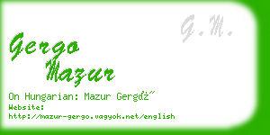 gergo mazur business card